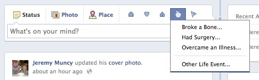 Facebook timeline feature
